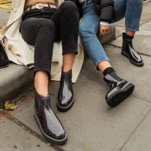 COUGAR Kensington leopard Chelsea rain boots, Sz 8 (n)